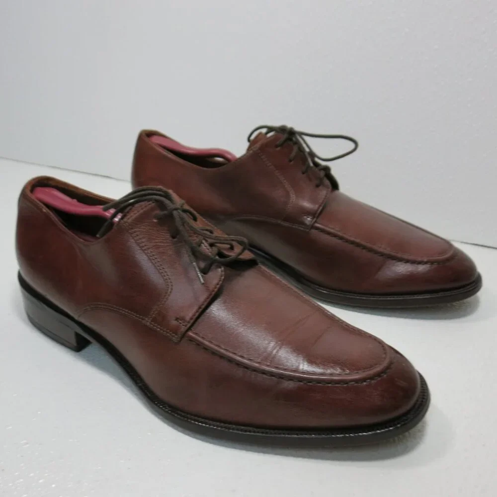 Bostonian Oil Tanned Leather Dress Men's Shoes Formal Footwear Italy Sz 9.5 W